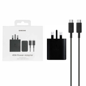 شارژر دیواری سه پین PD و فست Samsung مدل 45W به همراه کابل شارژ Type-C To Type-C – اصلی